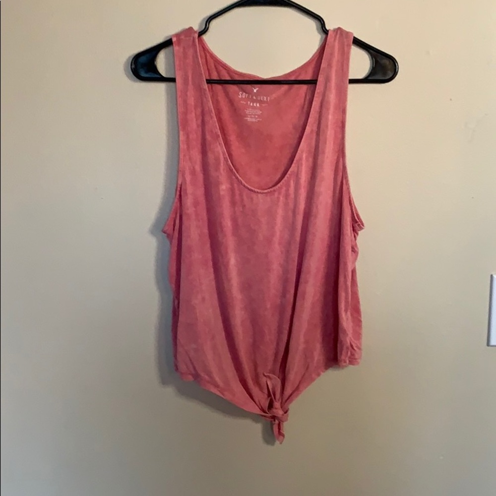 AEO soft & sexy scoop next tie tank soft pink